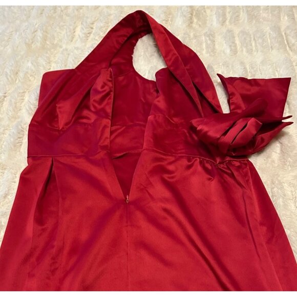 Johnny Martin Red Mini Sleeveless Formal Dress w/Bow Poly Blend Junior's Size 7 - Picture 14 of 16